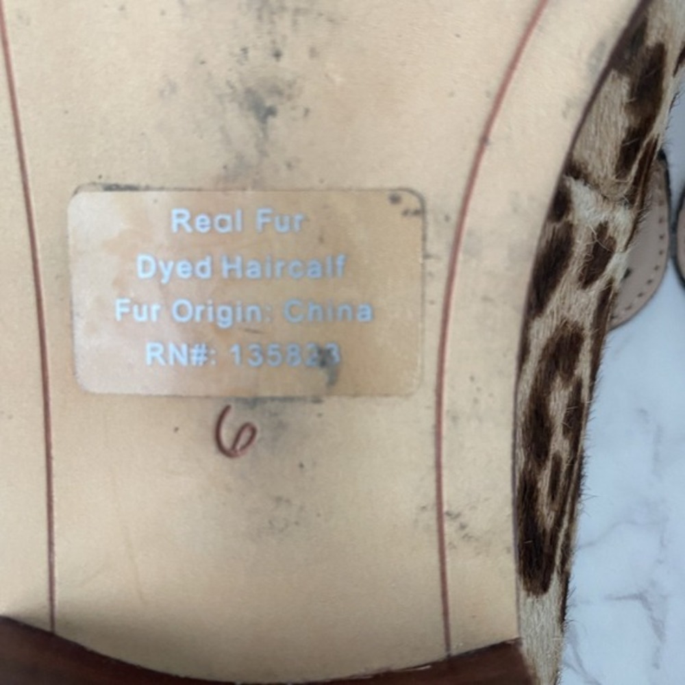 Sam Edelman Anthropologie Lewellyn‎ Slides Sz 6 Haircalf Low Heel Mules Western - Picture 10 of 11